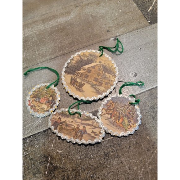 Silver winter sleigh kids tree ornament Xmas set - Picture 4 of 4